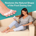 1 par de ortopédicos de dedo do pé de silicone macio, separadores de dedo do pé, ortopédicos de joanete e dedo do pé de martelo, adequados para corrida e prática de ioga