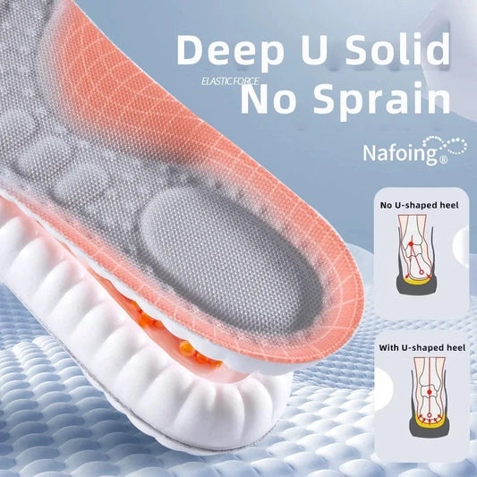 Palmilhas esportivas completas para pés pu almofada de ar sola macia respirável absorção de choque tênis de corrida almofada para palmilha de suporte de arco