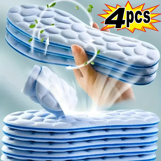 2/4pcs Soft Massage Memory Foam Insoles for Women Men Sport Running Shoes Sole Breathable Cushion Pads Feet Orthopedic Insoles